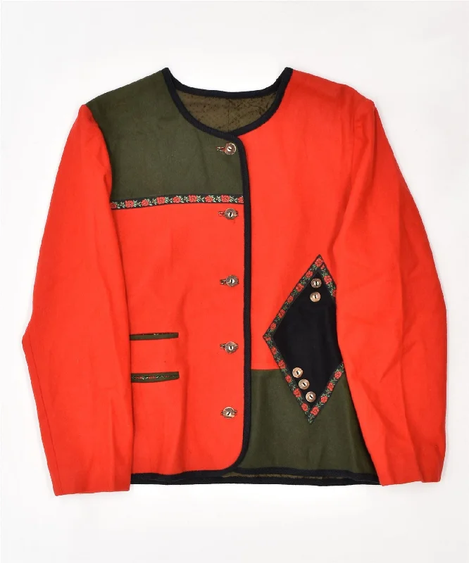 Women's Stylish Outdoor Outfit ORIO DACHSTEIN Womens 5 Button Blazer Jacket UK 14 Large Red Floral Women's Stylish Outdoor Outfit ORIO DACHSTEIN Womens 5 Button Blazer Jacket UK 14 Large Red Floral