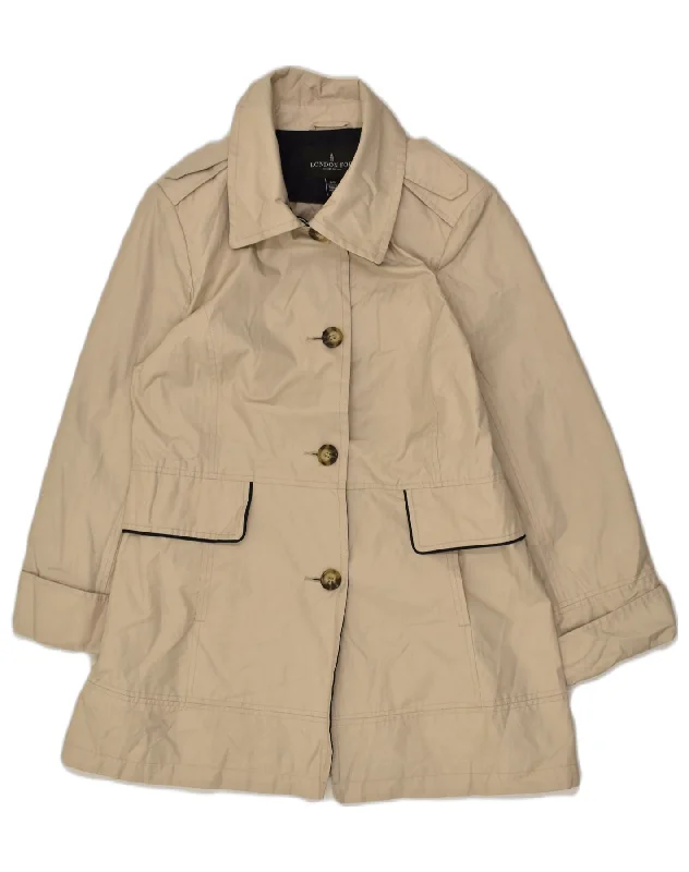 Casual Women's Clothing Online LONDON FOG Womens Overcoat UK 16 Large Beige Cotton