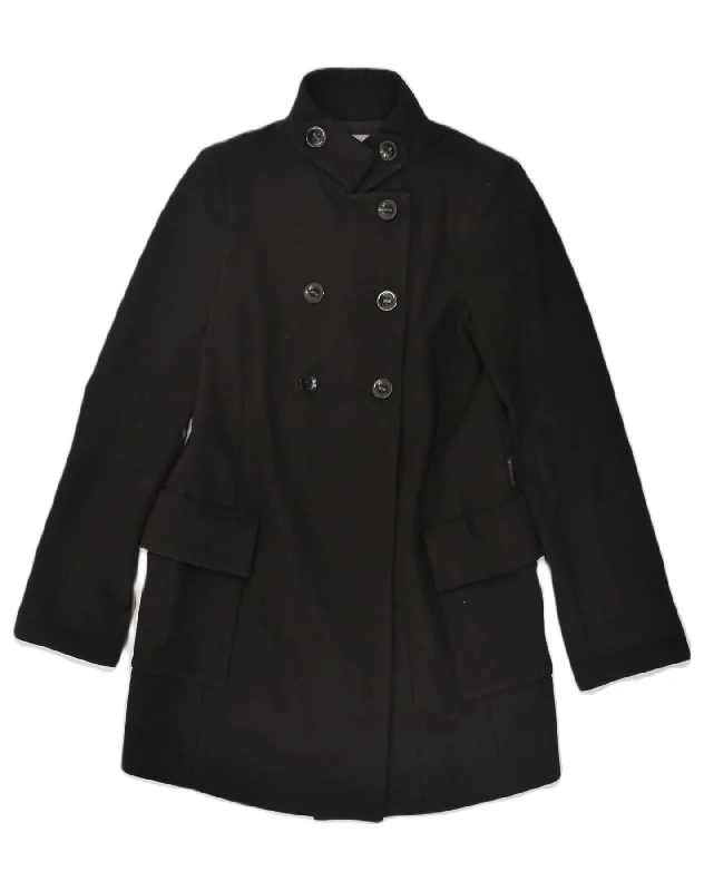 Women's Luxury Attire ARMANI JEANS Womens Double Breasted Coat EU 42 Medium Black Polyester Women's Luxury Attire ARMANI JEANS Womens Double Breasted Coat EU 42 Medium Black Polyester