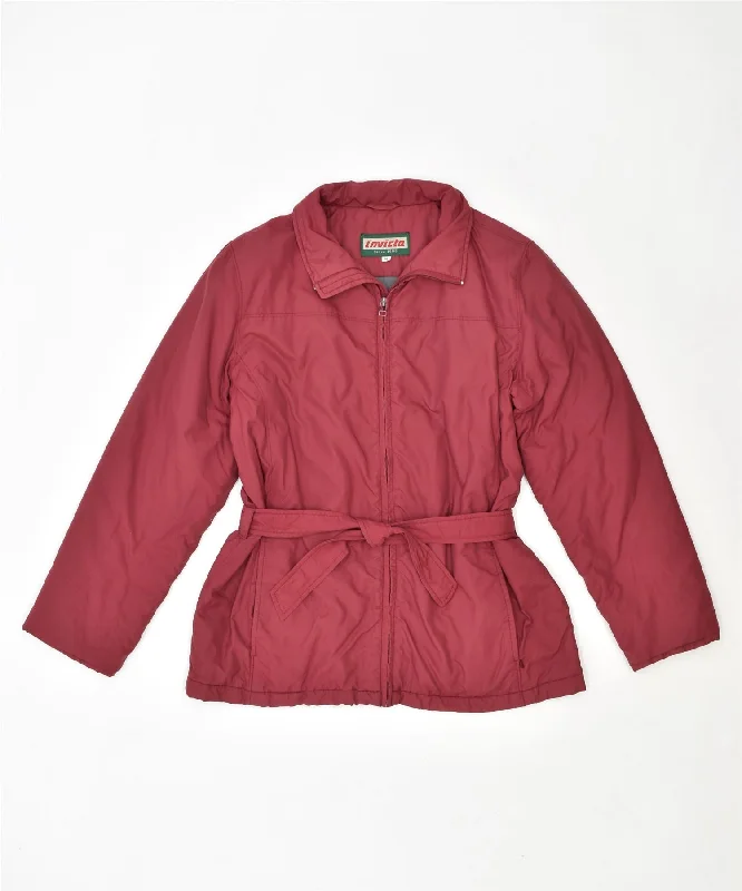 Casual Outfit For Women INVICTA Womens Belted Windbreaker Jacket UK 14 Medium Burgundy Polyamide Casual Outfit For Women INVICTA Womens Belted Windbreaker Jacket UK 14 Medium Burgundy Polyamide