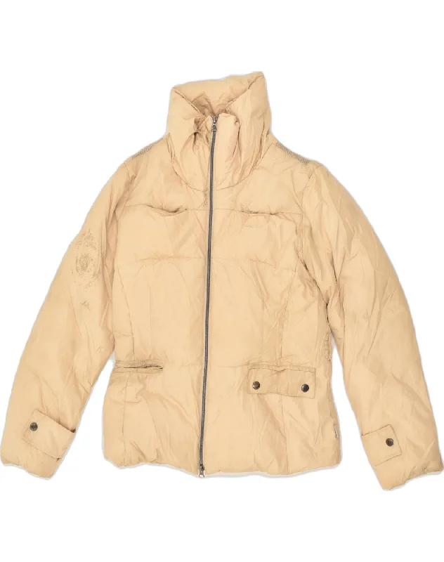 Comfortable Women's Outfits GEOX Womens Padded Jacket UK 10 Small Beige Polyester