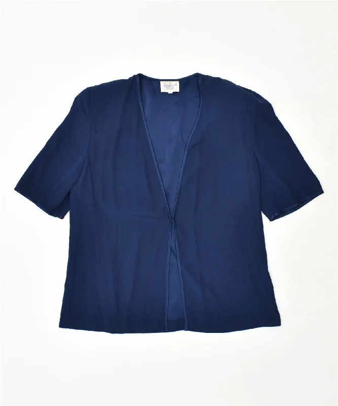 Women's Active Outfit For Fitness LUISA SPAGNOLI Womens Short Sleeve Blazer Jacket UK 10 Small Navy Blue Women's Active Outfit For Fitness LUISA SPAGNOLI Womens Short Sleeve Blazer Jacket UK 10 Small Navy Blue