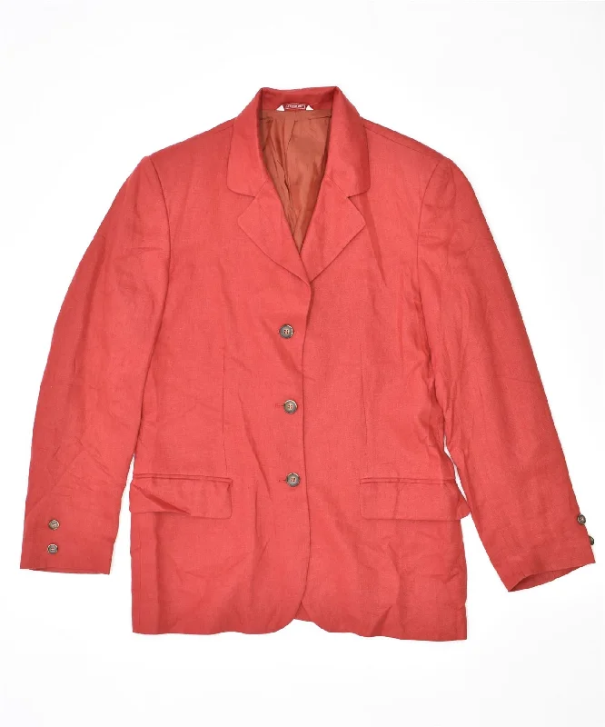 Women's Casual Wear Clothing STEFANEL Womens 3 Button Blazer Jacket IT 44 Medium Red Acetate Women's Casual Wear Clothing STEFANEL Womens 3 Button Blazer Jacket IT 44 Medium Red Acetate