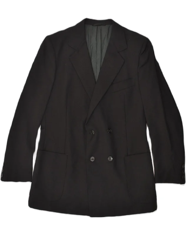 Comfortable Casual Women's Clothing FACIS Womens Double Breasted Blazer Jacket IT 46 Small Black Virgin Wool Comfortable Casual Women's Clothing FACIS Womens Double Breasted Blazer Jacket IT 46 Small Black Virgin Wool