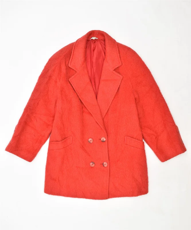 Women's Seasonal Apparel DELIA FERRARI Womens Double Breasted Overcoat UK 18 XL Red Vintage Women's Seasonal Apparel DELIA FERRARI Womens Double Breasted Overcoat UK 18 XL Red Vintage