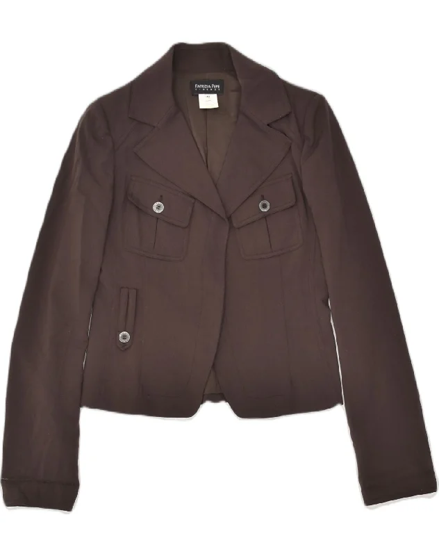 Affordable Luxury Women's Apparel PATRIZIA PEPE FIRENZE Womens Open Blazer Jacket IT 42 Medium Brown Affordable Luxury Women's Apparel PATRIZIA PEPE FIRENZE Womens Open Blazer Jacket IT 42 Medium Brown