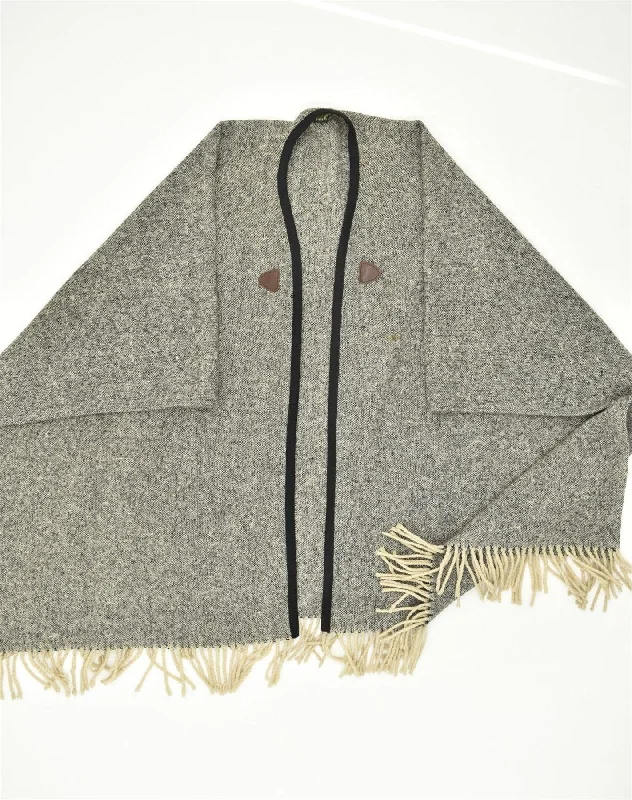 Women's Clothing Outfit Set VINTAGE Womens Poncho Coat One size Grey