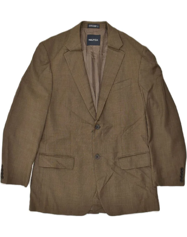 Women's Evening Wear for Special Occasions NAUTICA Womens 2 Button Blazer Jacket UK 42 XL Khaki Wool Women's Evening Wear for Special Occasions NAUTICA Womens 2 Button Blazer Jacket UK 42 XL Khaki Wool