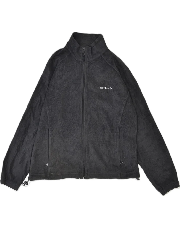 Fashionable Women's Wardrobe COLUMBIA Womens Fleece Jacket UK 18 XL Black Polyester