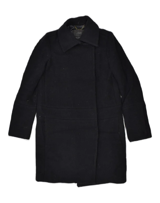 Trendy Women's Apparel J. CREW Womens Oversized Overcoat US 2 XS Black Wool Classic