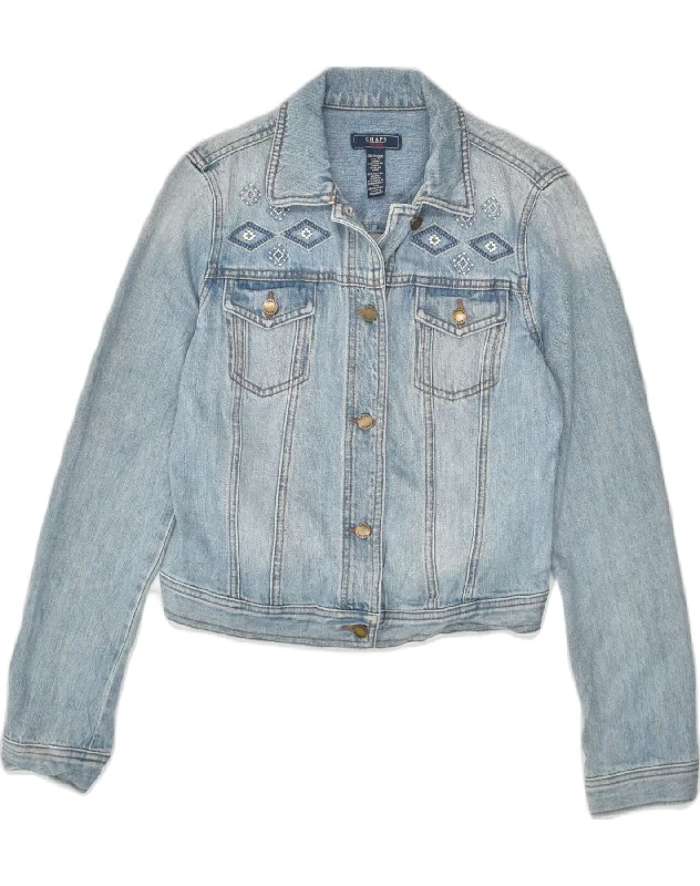 Limited Time Offer CHAPS Womens Denim Jacket UK 6 XS Blue Cotton