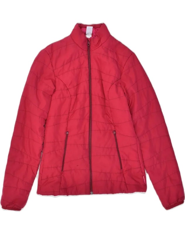 Luxe Women's Fashion DECATHLON Womens Padded Jacket UK 10 Small Red Polyester