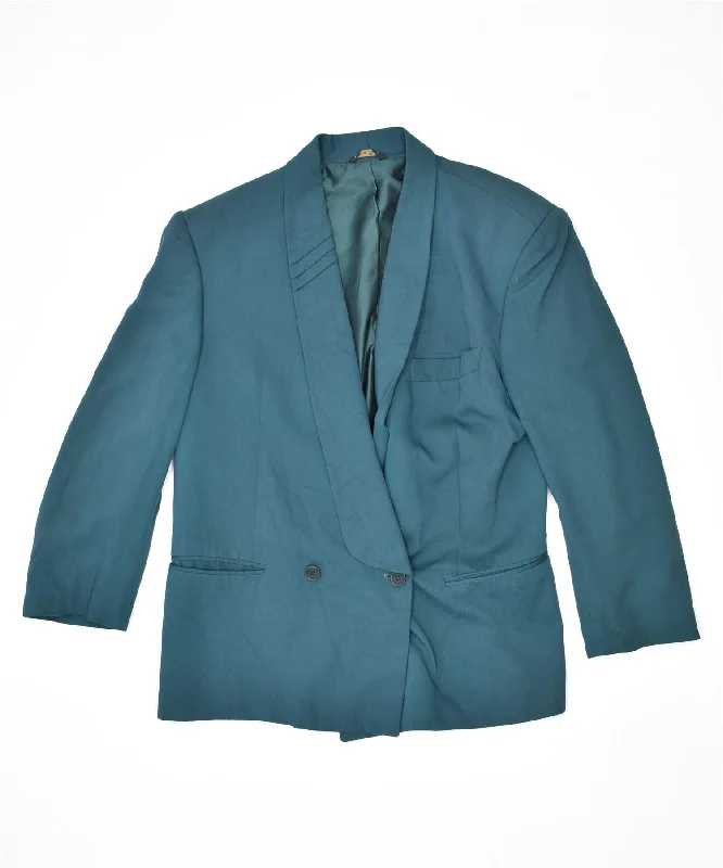Women's Evening Clothing MODE DIVISION Womens Double Breasted Blazer Jacket UK 18 XL Blue Vintage Women's Evening Clothing MODE DIVISION Womens Double Breasted Blazer Jacket UK 18 XL Blue Vintage
