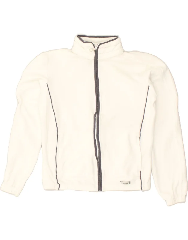 Women's Timeless Attire CHAMPION Womens Fleece Jacket UK 12 Medium White Polyester