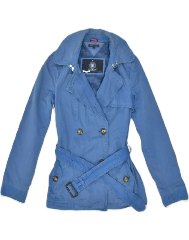 Designer Women's Fashion Online TOMMY HILFIGER Womens Pea Coat UK 8 Small Blue Cotton Designer Women's Fashion Online TOMMY HILFIGER Womens Pea Coat UK 8 Small Blue Cotton