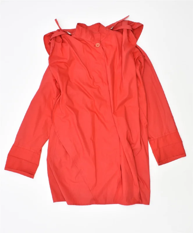 Elegant Fashion VINTAGE Womens Overcoat UK 20 2XL Red
