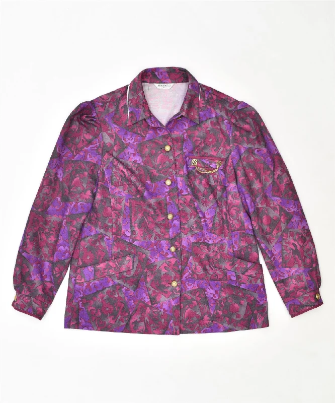 Women's Clothes And Apparel Sets MARKWALD Womens 5 Button Blazer Jacket UK 16 Large Purple Geometric Vintage Women's Clothes And Apparel Sets MARKWALD Womens 5 Button Blazer Jacket UK 16 Large Purple Geometric Vintage