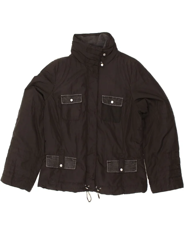 Exclusive Discount MARELLA Womens Utility Jacket UK 16  Large Black Polyamide