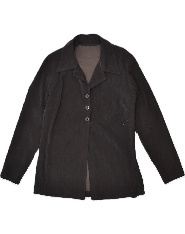 Clothing Online VINTAGE Womens 3 Button Blazer Jacket UK 14 Medium Brown Cotton