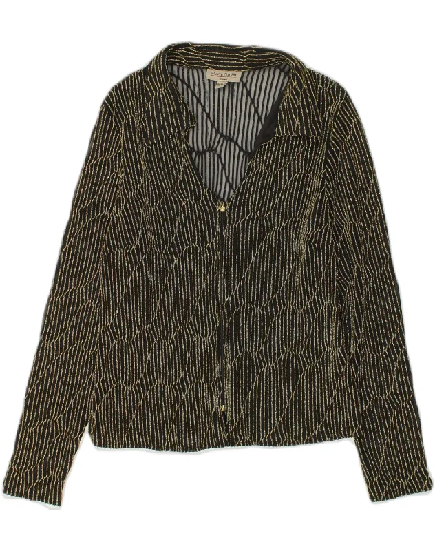 Plus Size Women's Fashion and Clothing PIERRE CARDIN Womens Full Zip Blazer Jacket UK 12 Medium Black Striped Plus Size Women's Fashion and Clothing PIERRE CARDIN Womens Full Zip Blazer Jacket UK 12 Medium Black Striped