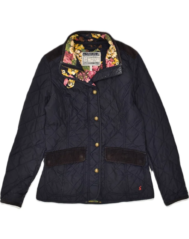Women's Party Outfit JOULES Womens Quilted Jacket UK 10 Small  Navy Blue Polyamide