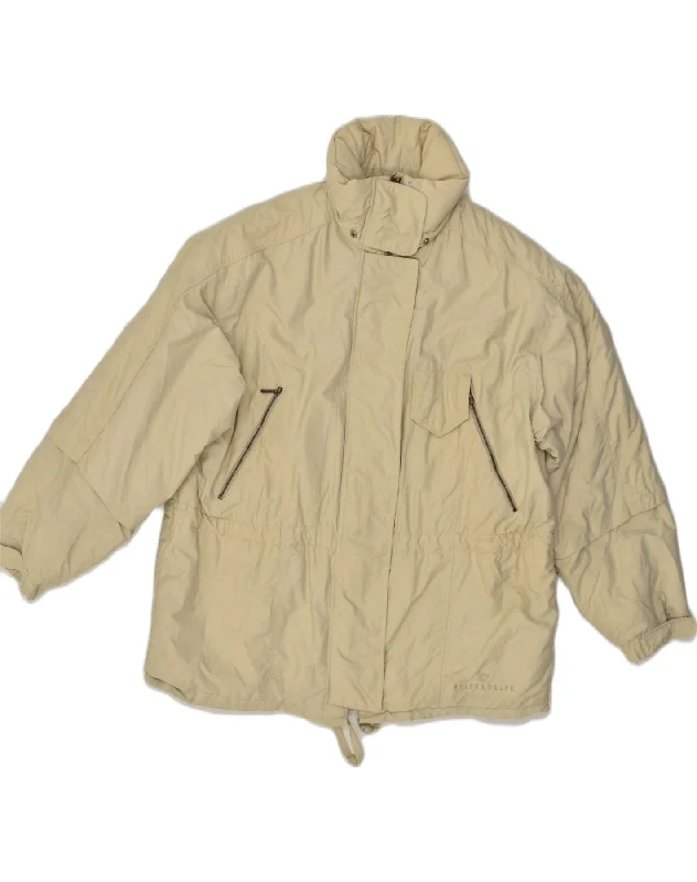Trendy Boutique Online BELFE & BELFE Womens Windbreaker Jacket IT 46 Large Beige