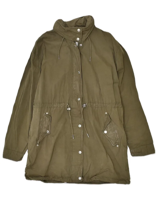 City Fashion FAT FACE Womens Windbreaker Coat UK 12 Medium Khaki Cotton