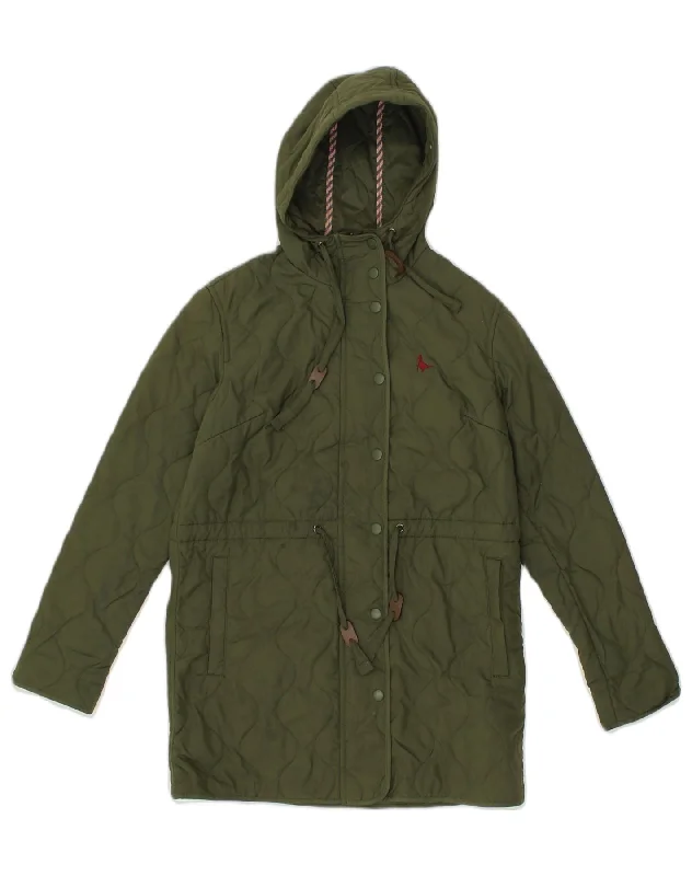 Women's Relaxed Clothes JACK WILLS Womens Hooded Padded Coat UK 6 XS Green Polyester Women's Relaxed Clothes JACK WILLS Womens Hooded Padded Coat UK 6 XS Green Polyester