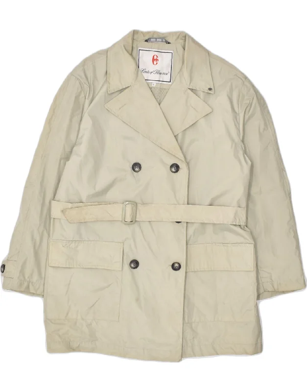 Holiday Special Offers CONTE OF FLORENCE Womens Trench Coat UK 16 Large Beige Nylon
