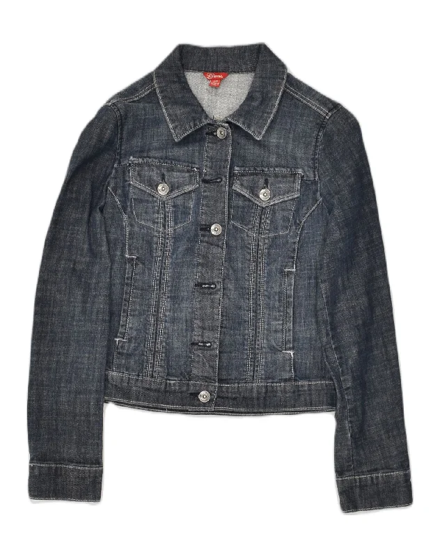 Women's Romantic Outfit GUESS Womens Crop Denim Jacket UK 10 Small Blue Cotton