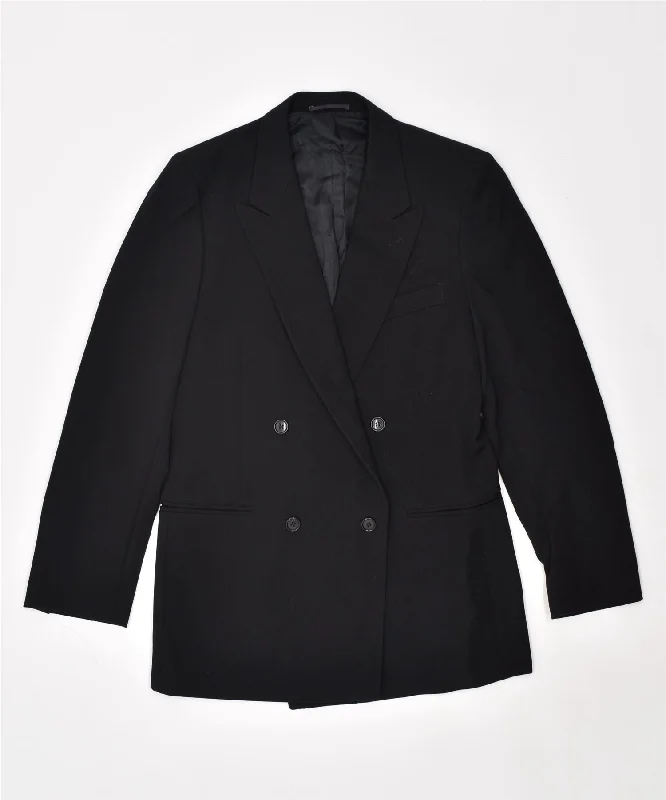 Modern Women's Outfit LEBOLE Womens Double Breasted Blazer Jacket UK 16 Large Black Viscose Modern Women's Outfit LEBOLE Womens Double Breasted Blazer Jacket UK 16 Large Black Viscose
