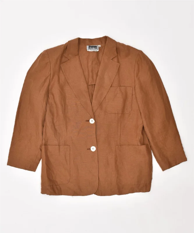 Women's High Street Fashion LUISA SPAGNOLI Womens 2 Button Blazer Jacket IT 44 Medium Brown Women's High Street Fashion LUISA SPAGNOLI Womens 2 Button Blazer Jacket IT 44 Medium Brown