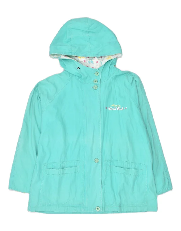 Women's Seasonal Clothes VINTAGE Womens Graphic Hooded Overcoat IT 40 Small Turquoise Cotton Women's Seasonal Clothes VINTAGE Womens Graphic Hooded Overcoat IT 40 Small Turquoise Cotton