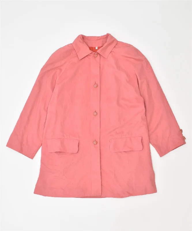 Classic Women's Apparel VINTAGE Womens Oversized Windbreaker Jacket UK 10 Small Pink Viscose Classic Women's Apparel VINTAGE Womens Oversized Windbreaker Jacket UK 10 Small Pink Viscose