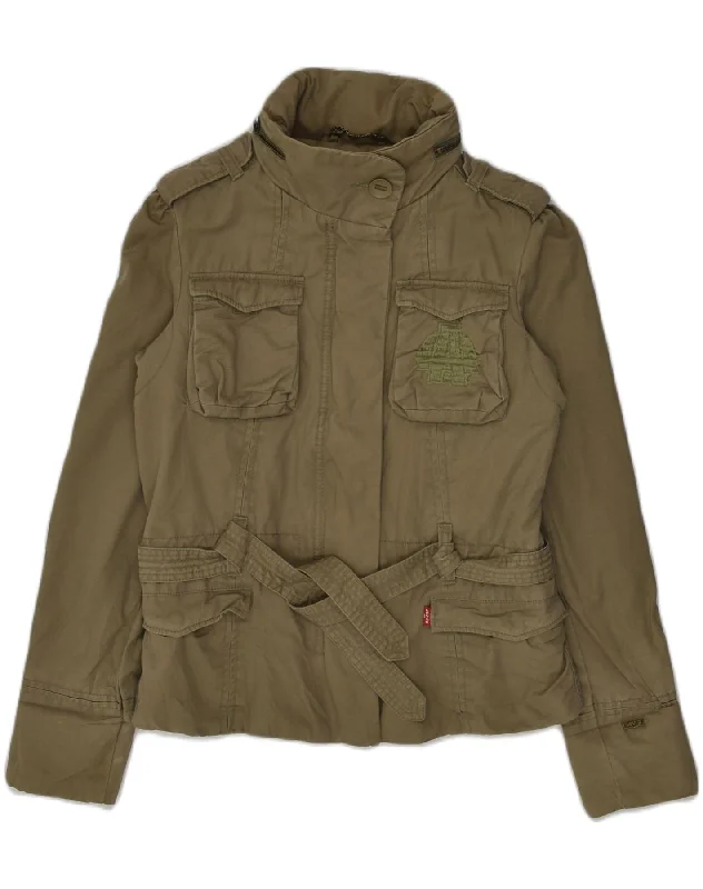 Timeless Women's Apparel LEVI'S Womens Utility Jacket UK 10 Small Khaki Cotton