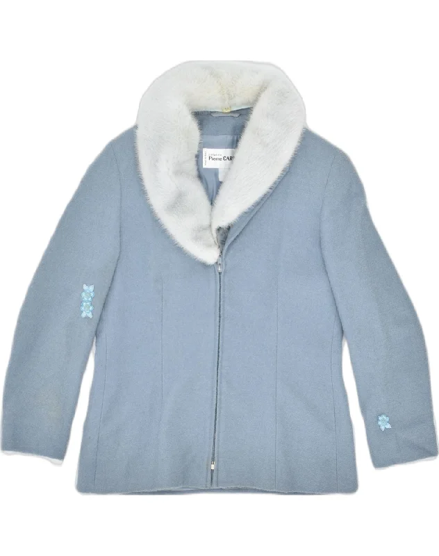 Women's Clothing For Outdoor Activities PIERRE CARDIN Womens Overcoat UK 14 Medium Blue Virgin Wool Women's Clothing For Outdoor Activities PIERRE CARDIN Womens Overcoat UK 14 Medium Blue Virgin Wool