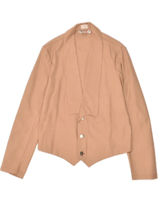 Trendy Athleisure Clothing For Women VINTAGE Womens 3 Button Blazer Jacket IT 50 XL Beige Cotton Trendy Athleisure Clothing For Women VINTAGE Womens 3 Button Blazer Jacket IT 50 XL Beige Cotton