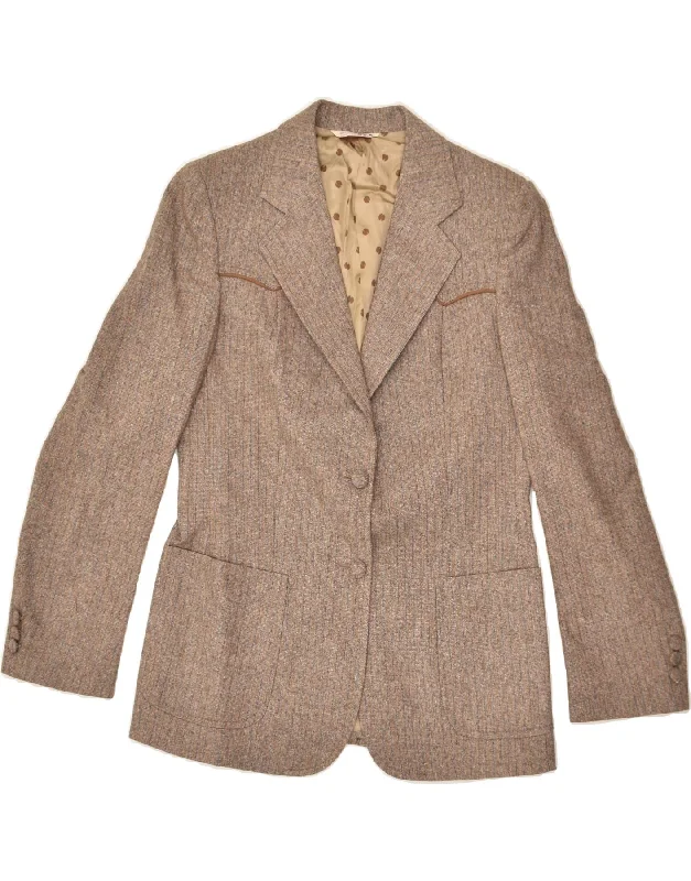 New Arrival Discounts VINTAGE Womens 2 Button Blazer Jacket UK 12 Medium Beige Pinstripe New Arrival Discounts VINTAGE Womens 2 Button Blazer Jacket UK 12 Medium Beige Pinstripe