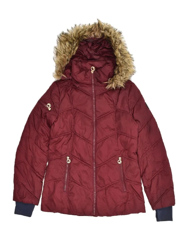 Women's Clothing Boutique NAUTICA Womens Hooded Padded Jacket UK 10 Small Burgundy Polyester Women's Clothing Boutique NAUTICA Womens Hooded Padded Jacket UK 10 Small Burgundy Polyester