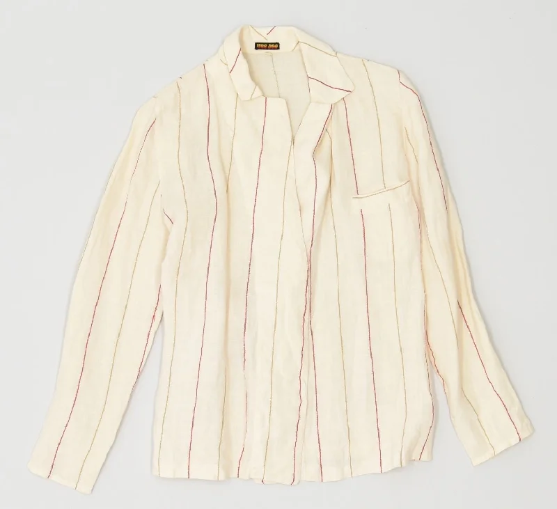 Comfortable Loungewear for Women WOO DOO Womens Blazer Jacket IT 42 Medium Off White Striped Vintage Comfortable Loungewear for Women WOO DOO Womens Blazer Jacket IT 42 Medium Off White Striped Vintage