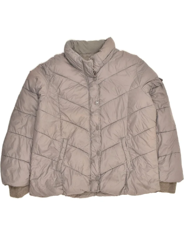 Women's Effortless Casual Outfit GAP Womens Padded Jacket UK 20 2XL Grey