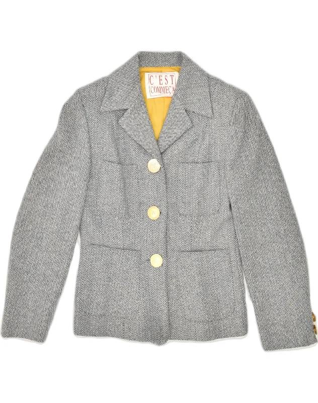 Fashionable Dresses for Women C'EST COMMECA Womens 3 Button Blazer Jacket UK 10 Small Grey Herringbone Fashionable Dresses for Women C'EST COMMECA Womens 3 Button Blazer Jacket UK 10 Small Grey Herringbone