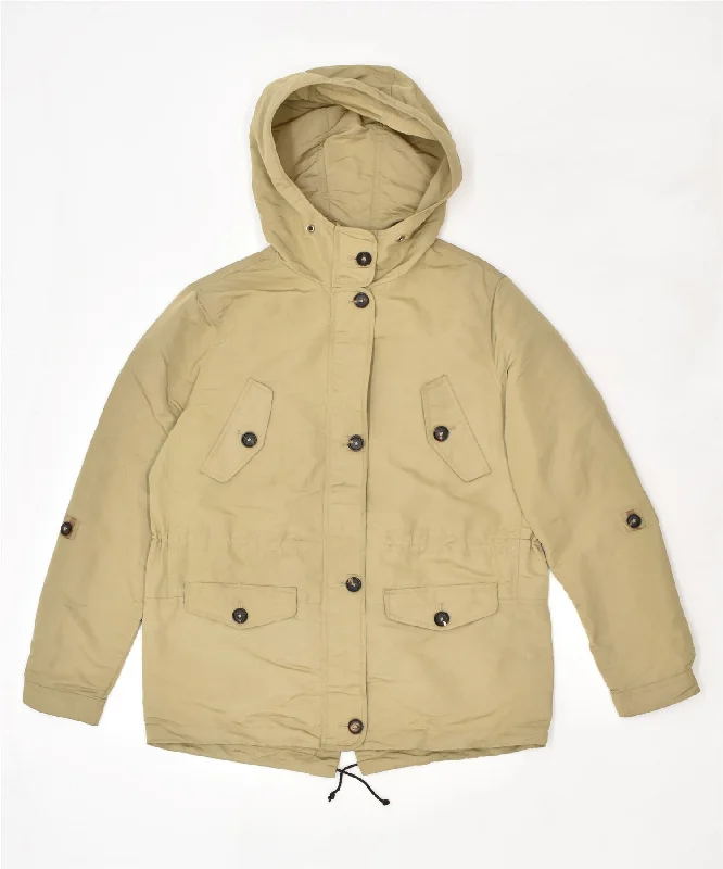 Women's Evening Wear MASSIMO DUTTI Womens Hooded Rain Jacket UK 14 Medium Beige Cotton Women's Evening Wear MASSIMO DUTTI Womens Hooded Rain Jacket UK 14 Medium Beige Cotton