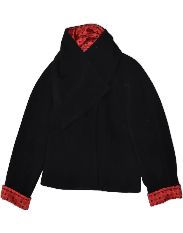Timeless Women's Clothing VINTAGE Womens Bomber Jacket IT 48 XL Black Wool