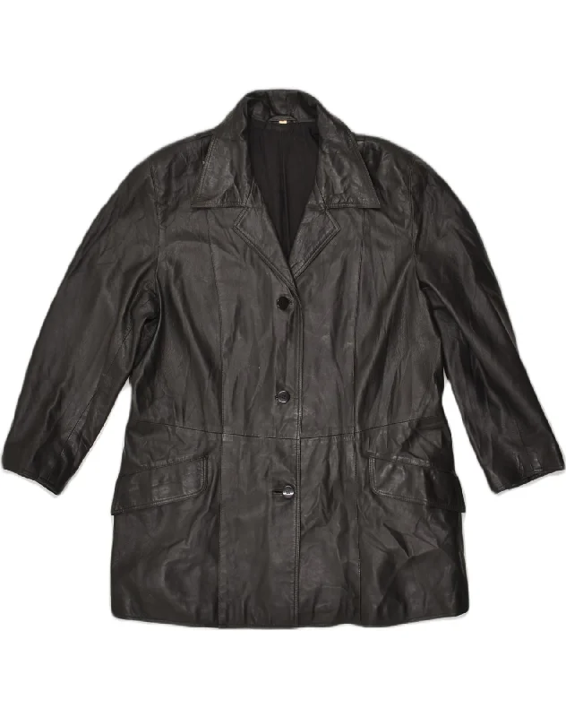 Women's Chic Outerwear Attire CONBIPEL Womens Leather Jacket IT 46 Large Black Leather Women's Chic Outerwear Attire CONBIPEL Womens Leather Jacket IT 46 Large Black Leather