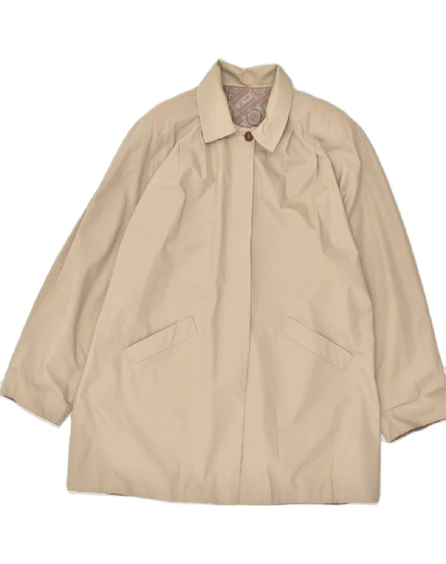 Fashionable Women's Casual Apparel VINTAGE Womens Overcoat UK 20 2XL Beige