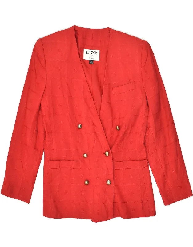 Modern Women's Fashion with Vintage Touches VINTAGE Womens Loose Fit Double Breasted Blazer Jacket US 4 Small Red Modern Women's Fashion with Vintage Touches VINTAGE Womens Loose Fit Double Breasted Blazer Jacket US 4 Small Red
