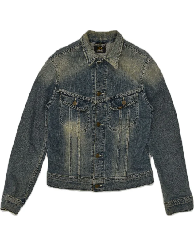 Women's Professional Attire LEE Womens Denim Jacket UK 14 Large Navy Blue Cotton
