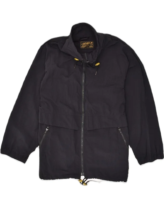 Vintage Fashion EDDIE BAUER Womens Rain Jacket UK 16 Large Black Nylon