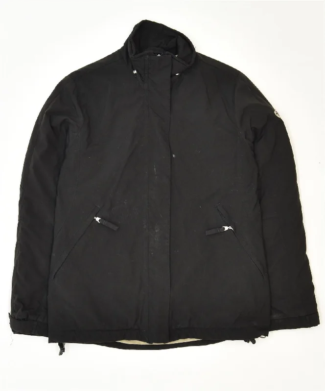 Rocker Chic Fashion NAPAPIJRI Womens Windbreaker Jacket UK 6 XS Black Nylon